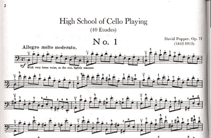 Popper, David: High School of Cello Playing-40 Etudes Op.73 (cello)