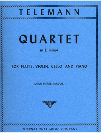 Telemann, G.P. (Rampal): Quartet in e minor (flute, violin, cello and piano)