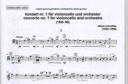 Schnittke, Alfred: Concerto No.1 (cello & piano)