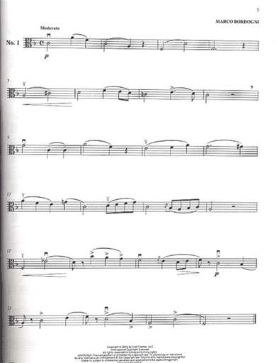 Gazda, Doris: Melodious Etudes for Viola from the Vocalises of Marco Bordogni