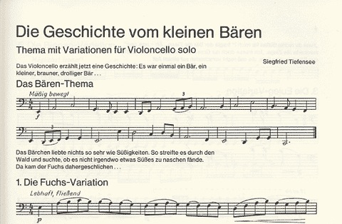 Tiefensee, Siegfried: Little Bear (cello solo)