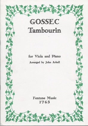 Gossec: Tambourin (viola & piano)