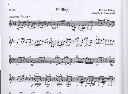 Grieg, Edvard: Halling & Springar (violin solo or viola solo)