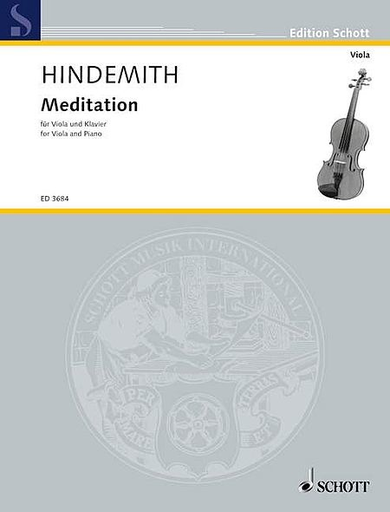 Hindemith, Paul: Meditation from Nobilissima Visione (viola & piano)