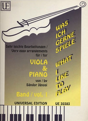 Janosi (editor): What I Like to Play; Very Easy Arrangements (viola and piano)