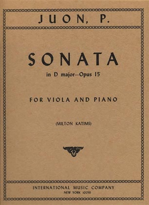 Juon, Sonata in D op 15 Viola