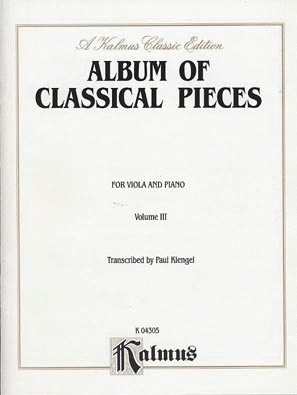Klengel: Classical Pieces Vol. 3 (viola & piano)