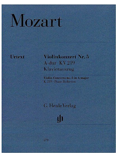 Mozart, W.A. (Seiffert, ed.): Concerto No. 5 in A, K.219, urtext (violin and piano)