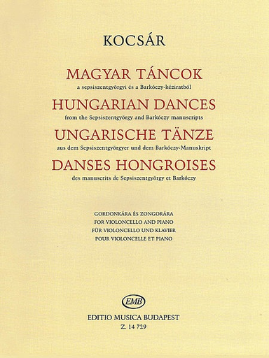 Kocsar, Miklos: Hungarian Dances (Cello & Piano)