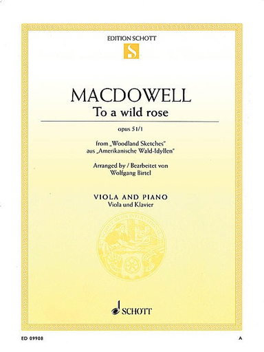 MacDowell, Edward (Birtel): To a Wild Rose Op. 51/1 (viola & piano)