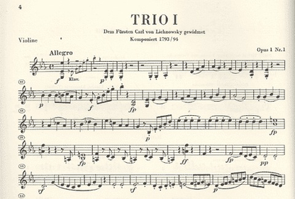 Beethoven, L.van (Raphael, ed.): Piano Trios, Vol.1, urtext (violin, cello, and piano)