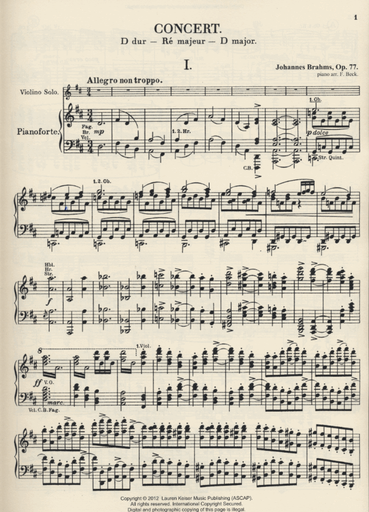 Brahms, Johannes (Granat): Violin Concerto in D Major and Sevcik Op. 18 & 25