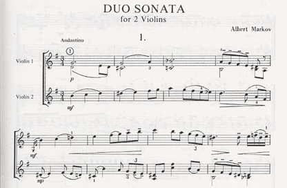 Markov, Albert: Duo Sonata for Two Violins