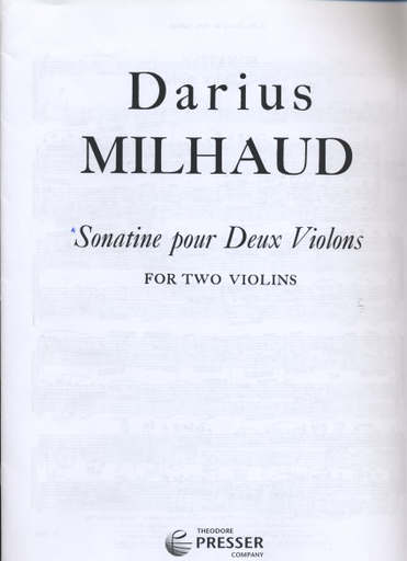 Milhaud, Darius: Sonatine for Two Violins