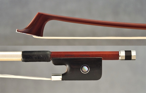 JonPaul CORONA carbon fiber nickel violin bow with brown finish, USA