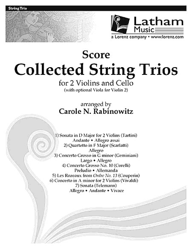 Rabinowitz, C.: SCORE Collected String Trios (violin, Viola or violin & cello)