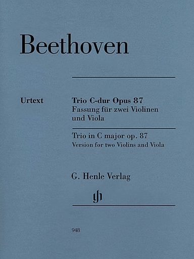 Beethoven, L. van (Voss, ed.): Trio in C Major, Op.87, urtext (2 Violins and Viola)