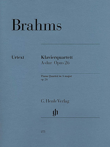 Brahms, J. (Krellmann, ed.): Piano Quartet, Op. 26 in A Major, urtext (violin, viola, cello, and piano)