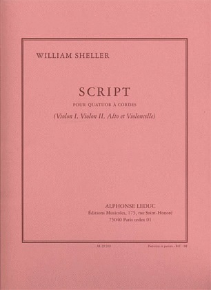 Sheller, William: Script (string quartet) score and parts