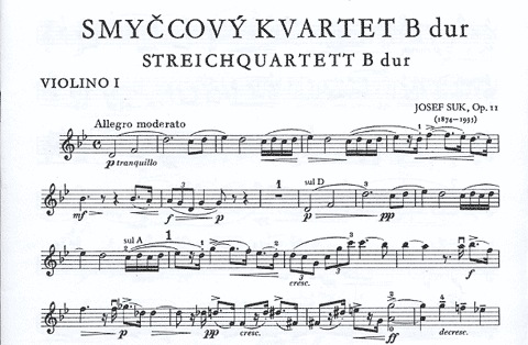 Suk, Josef: String Quartet Op.11 No.1 in Bb major