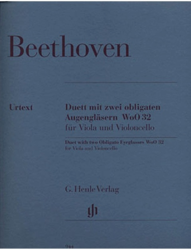 Beethoven (Platen): Duet with two Obligato Eyeglasses, WoO32 - URTEXT (viola & cello) Henle