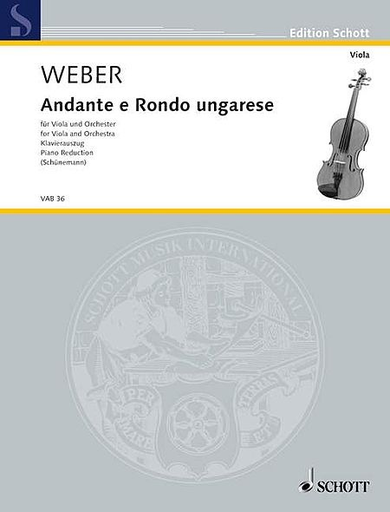 Weber, Carl Maria von: Andante & Hungarian Rondo Op.35 (viola & piano)