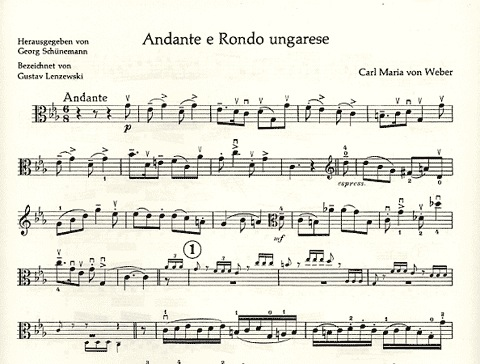 Weber, Carl Maria von: Andante & Hungarian Rondo Op.35 (viola & piano)