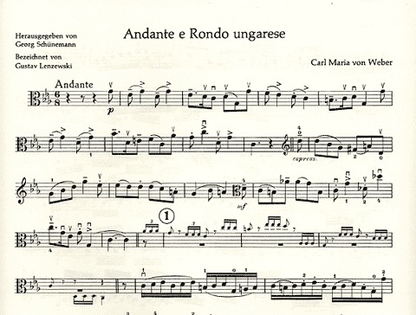 Weber, Carl Maria von: Andante & Hungarian Rondo Op.35 (viola & piano)