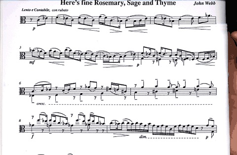 Webb, John: Here's Fine Rosemary, Sage & Thyme (viola solo)