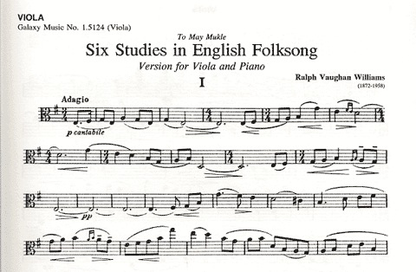 Vaughan Williams, Ralph: 6 Studies in English Folksong (viola & piano)