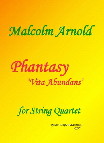 Arnold, Malcolm: Phantasy, Vita Abundans (string quartet) score and parts