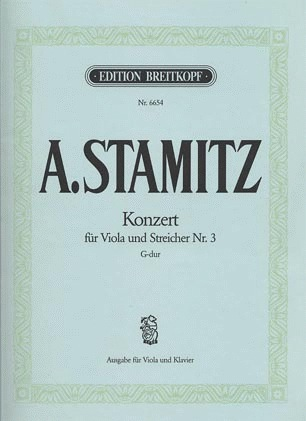 Stamitz, Karl: Concerto #3 in G (viola & piano)