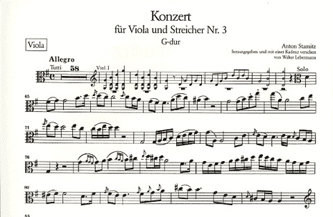Stamitz, Karl: Concerto #3 in G (viola & piano)