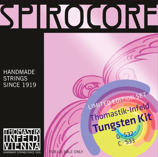 SPIROCORE cello tungsten G & C value pack, by Thomastik-Infeld