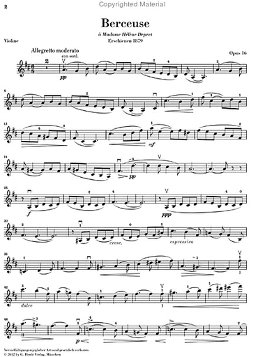 Faure, G. (Rahmer, ed.): Berceuse, Op. 16, urtext (violin & piano)