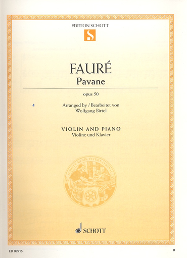 Faure, G. (Birtel, arr.): Pavane, Op. 50 (violin and piano)