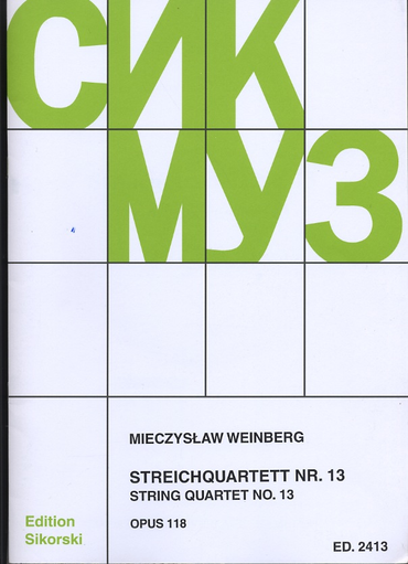 Weinberg, Mieczyslaw: String Quartet No. 13, Op. 118 (score and parts)
