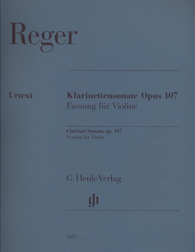 Reger, Max: Clarinet Sonata, Op. 107, version for viola & piano