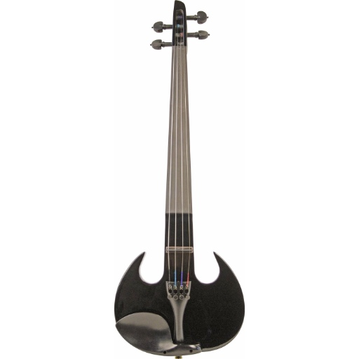 Wood Stingray metallic black SV-4 electric violin outfit