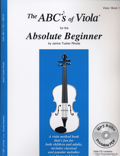 Rhoda: The ABC's of Viola for the Absolute Beginner, Bk.1 (viola)(CD)
