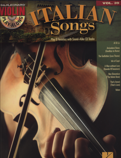 Violin Play-Along Italian Songs, Vol. 39 (violin & CD)