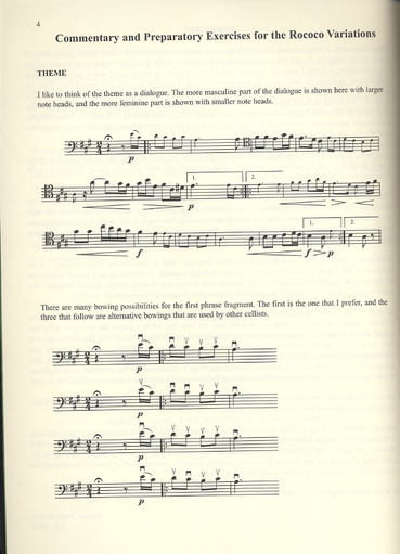 Tchaikovsky, P.I. (Morganstern): Variations on a Rococo Theme Op.33, Prep Exercises (cello)