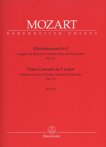 Mozart, W.A.: Piano Quintet/Concerto in F KV413 (piano, 2 violins, viola, cello) Barenreiter