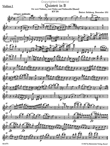 Mozart, W.A.: Complete String Quintets (2 violins, 2 violas, cello) Barenreiter