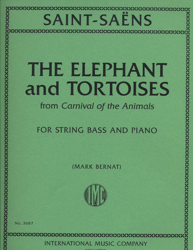 Saint-Saens, Camille (Bernat): The Elephant and Tortoises from Carnival of the Animals (bass & piano)