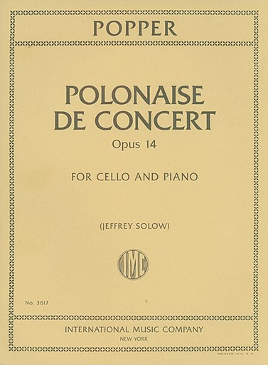 Popper (Solow): Polonaise de Concert, Op.14 (cello & piano)