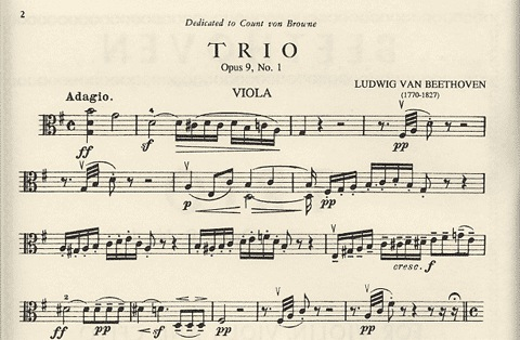 Beethoven: Trio in G major Op.9 No.1 (violin, Viola & cello) IMC