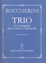 Boccherini, Luigi: String Trio in D (2 violins & cello) score & parts