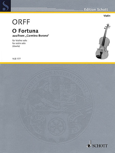 Orff, Carl (Varela) O Fortuna from Carmina Burana for Violin Solo