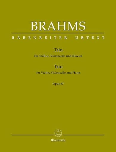 Brahms, J.: Trio in C, Op. 87 (violin, cello, piano) Barenreiter